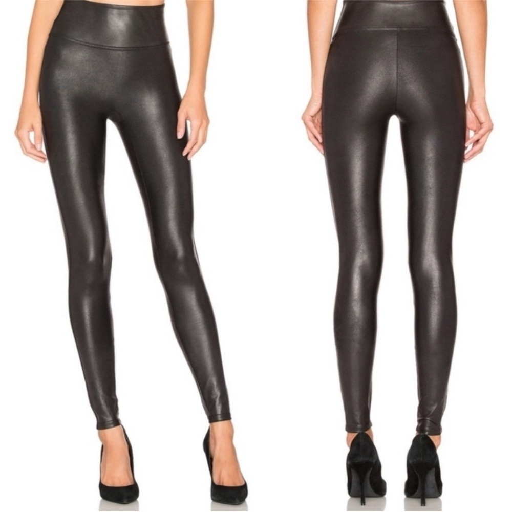 NWT SPANX Faux Leather Bombshell Leggings